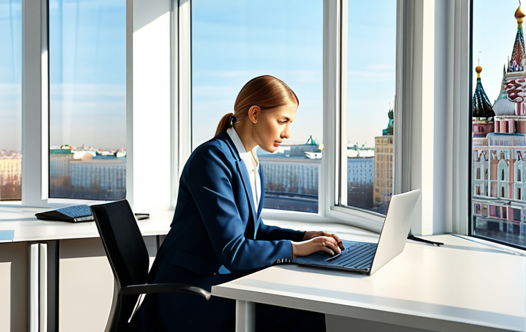 디스크 복사 유틸리티 추천 - **Professional Office Scene:** "A bright, modern office space in Moscow. A businesswoman wearing a s...